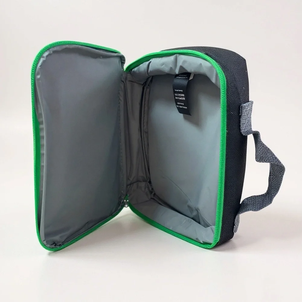 Minecraft Soft Insulated Lunchbox Lunch Snack Bag Green
